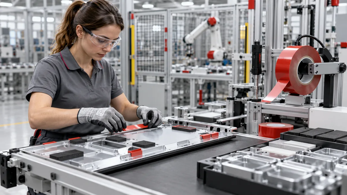 Industrial Manufacturing tape application environment